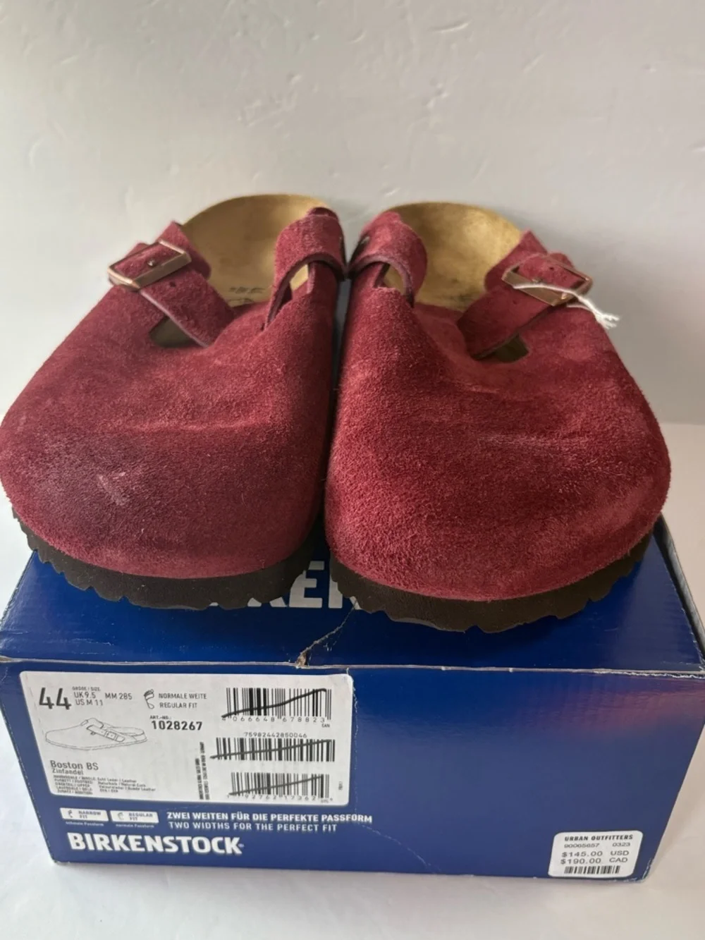 NWT Birkenstock Boston Suede Clog Size 44